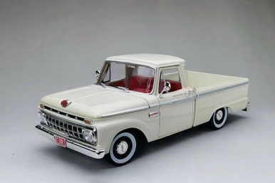 1965 Ford F-100 Custom Cab Pickup, White - Sun Star 1302 - 1/18 Scale Diecast Model Toy Car 3 1965 Ford F-100 Custom Cab Pickup, White - Sun Star 1302 - 1/18 Scale Diecast Model Toy Car