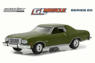 1976 Ford Gran Torino Hard Top, Dark Green Metallic - Greenlight 13210D/48 - 1/64 Scale Diecast Car 3 1976 Ford Gran Torino Hard Top, Dark Green Metallic - Greenlight 13210D/48 - 1/64 Scale Diecast Car