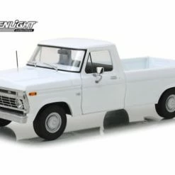 1973 Ford F-100 Pickup Truck, White - Greenlight 13536 - 1/18 Scale Diecast Model Toy Car