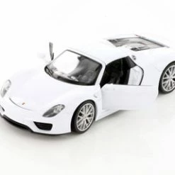 Porsche 918 Spyder Hardtop, White - Welly 24055HC/4D - 1/24 Scale Diecast Model Toy Car
