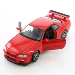 Nissan Skyline GT-R (R34), Red - Welly 24108WR - 1/24 Scale Diecast Model Toy Car