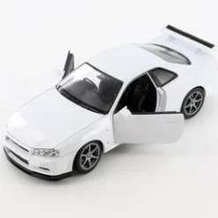 Nissan Skyline GT-R (R34), White - Welly 24108WWT - 1/24 Scale Diecast Model Toy Car