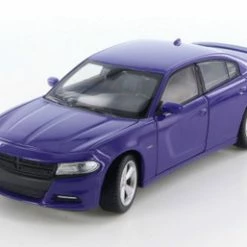 2016 Dodge Charger R/T, Purple - Welly 28079D - 1/24 Scale Diecast Model Toy Car