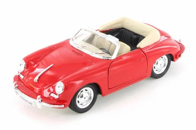 Porsche 356B Convertible, Red - Welly 29390WR - 1/24 Scale Diecast Model Toy Car 3 Porsche 356B Convertible, Red - Welly 29390WR - 1/24 Scale Diecast Model Toy Car