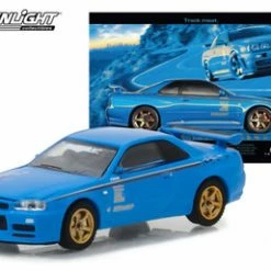 2001 Nissian Skyline GT-R, Blue - Greenlight 29944/48 - 1/64 Scale Diecast Model Toy Car