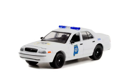 2008 Ford Crown Victoria Police Interceptor, White - Greenlight 30351 - 1/64 Scale Diecast Car 3 2008 Ford Crown Victoria Police Interceptor, White - Greenlight 30351 - 1/64 Scale Diecast Car