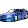 1989 Ford Mustang GT, Candy Blue - Jada Toys 31379 - 1/24 Scale Diecast Model Toy Car