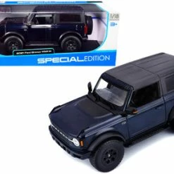 ModelToyCars 2021 Ford Bronco Wildtrak, Dark Blue - Maisto 31456BL - 1/18 Scale Diecast Model Toy Car