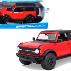ModelToyCars 2021 Ford Bronco Wildtrak, Red - Maisto 31456RD - 1/18 Scale Diecast Model Toy Car