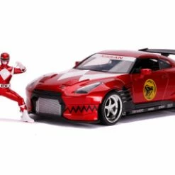 2009 Nissan GT-R (R35) W/Power Rangers Figure - Jada Toys 31908 - 1/24 Scale Diecast Car