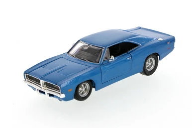 1969 Dodge Charger Hard Top, Blue - Showcasts 34256 - 1/24 Scale Diecast Model Toy Car 3 1969 Dodge Charger Hard Top, Blue - Showcasts 34256 - 1/24 Scale Diecast Model Toy Car