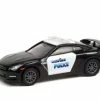Oceanside Police California 2015 Nissan GT-R, Black & White - Greenlight 42960D - 1/64 Diecast Car