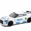 Greenlight Stockholm Police 2014 Nissan GT-R (R35)and Blue - 42980D/48 - 1/64 Scale Diecast Model Toy Car -Cars Sales 42980D 48 GL Hot Pursuit S40 164 1 25306.1646750584.386.513
