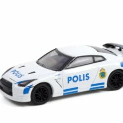 Greenlight Stockholm Police 2014 Nissan GT-R (R35)and Blue - 42980D/48 - 1/64 Scale Diecast Model Toy Car