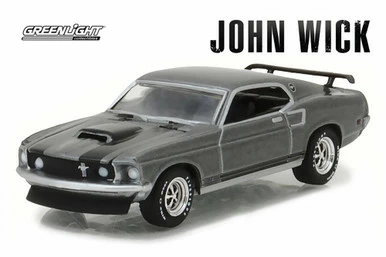 1966 Ford Mustang BOSS 429 (John Wick), Gray - Greenlight 44780E/48 - 1/64 Scale Diecast Car 3 1966 Ford Mustang BOSS 429 (John Wick), Gray - Greenlight 44780E/48 - 1/64 Scale Diecast Car
