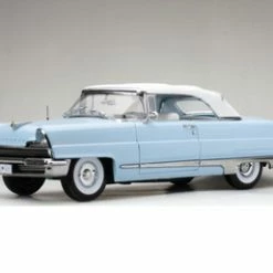 1956 Ford Lincoln Premiere Closed Convertible, Blue & White - Sun Star 4721 - 1/18 Diecast Car