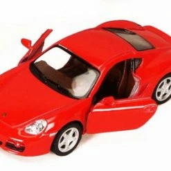 Porsche Cayman S, Red - Kinsmart 5307D - 1/34 Scale Diecast Car (Brand New, But NOT IN BOX)