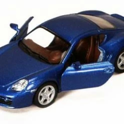 Kinsmart Porsche Cayman S, Blue - 5307D - 1/34 Scale Diecast Model Toy Car (Brand New, But NOT IN BOX)