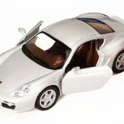 Porsche Cayman S, Silver - Kinsmart 5307D - 1/34 Scale Diecast Model Toy Car