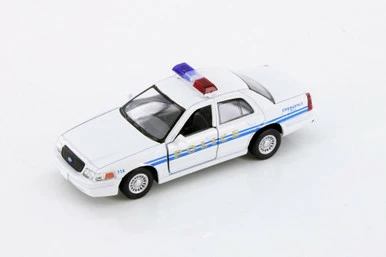 Ford Crown Victoria Police Interceptor, White - Kinsmart 5342D - 1/42 Scale Diecast Car 3 Ford Crown Victoria Police Interceptor, White - Kinsmart 5342D - 1/42 Scale Diecast Car