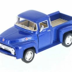 1956 Ford F-100 Pickup, Blue - Kinsmart 5385D - 1/38 Scale Diecast Model Toy Car