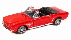Motor Max 1964.5 Ford Mustang Convertible, Red - Motormax 73145 - 1/18 Scale Diecast Model Car