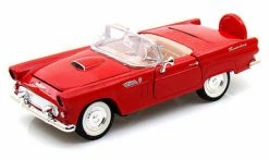 Motor Max 1956 Ford Thunderbird Convertible, Red - Showcasts 73215 - 1/24 Scale Diecast Model Car (Brand New, But NOT IN BOX)