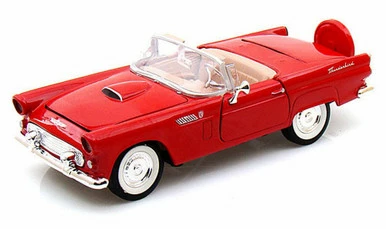 Motor Max 1956 Ford Thunderbird Convertible, Red - Showcasts 73215 - 1/24 Scale Diecast Model Car (Brand New, But NOT IN BOX) 3 Motor Max 1956 Ford Thunderbird Convertible, Red - Showcasts 73215 - 1/24 Scale Diecast Model Car (Brand New, But NOT IN BOX)