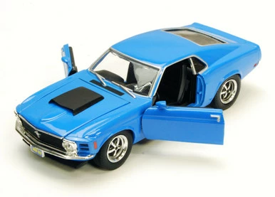 Motor Max 1970 Ford Mustang Boss 429, Blue - Motormax 73303 - 1/24 Scale Diecast Model Toy Car 3 Motor Max 1970 Ford Mustang Boss 429, Blue - Motormax 73303 - 1/24 Scale Diecast Model Toy Car