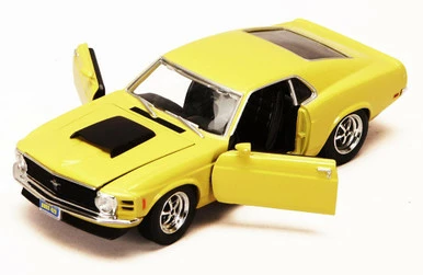 Motor Max 1970 Ford Mustang Boss 429, Yellow - Motormax 73303 - 1/24 Scale Diecast Model Toy Car 3 Motor Max 1970 Ford Mustang Boss 429, Yellow - Motormax 73303 - 1/24 Scale Diecast Model Toy Car