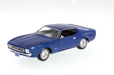 Motor Max 1971 Ford Mustang Sportsroof, Blue - Motormax Premium American 73327 - 1/24 Scale Diecast Model Car 3 Motor Max 1971 Ford Mustang Sportsroof, Blue - Motormax Premium American 73327 - 1/24 Scale Diecast Model Car