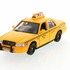 Motor Max ILNY 2010 Ford Crown Victoria Taxi Cab, Yellow - Showcasts 76481DILNY - 1/24 Scale Diecast Model Toy Car (Brand New, But NOT IN BOX)