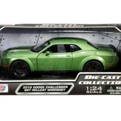Motor Max 2018 Dodge Challenger SRT Hellcat Widebody, Green - 79350GRN - 1/24 Scale Diecast Model Toy Car