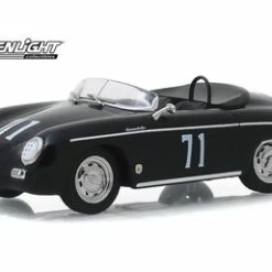 ModelToyCars 1958 Porsche 356 Speedster Super #71 Race Car, Black - Greenlight 86538 - 1/43 Scale Diecast Car