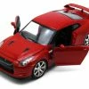 Nissan GT-R, Red - Jada Toys Bigtime Kustoms 92196 - 1/24 Diecast Car (Brand New, But NOT IN BOX) -Cars Sales 92196UG JADA RED Nissan GT R Diecast Model Toy car AZ 26301.1610381848.386.513
