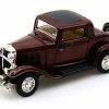 Lucky Road Signature 1932 Ford 3-Window Coupe, Burgundy - Yatming 94231 - 1/43 Scale Diecast Model Toy Car -Cars Sales 94231 ym brown 1932 ford 3 window coupe diecast model toy cars az 75449.1654297599.386.513