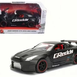 Jada Toys 2009 Nissan GT-R Ben Sopra, Black - Jada 98569WA1 - 1/24 Scale Diecast Model Toy Car