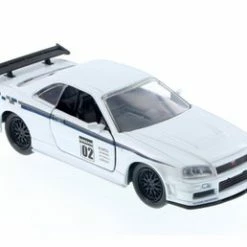 Jada Toys 2002 Nissan Skyline GT-R, White - Jada 99136WA1 - 1/32 Scale Diecast Model Toy Car