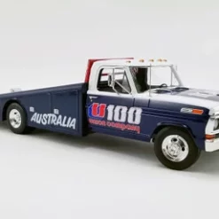 1970 Ford F-350 Ramp Truck - U100 Allan Moffat, Blue And White - Acme A1801406 - 1/18 Diecast Car