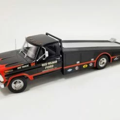ModelToyCars 1970 Ford F-350 Ramp Truck - Rice & Holman, Black - Acme A1801418 - 1/18 Scale Diecast Replica