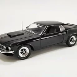 1969 Ford Mustang BOSS 429, Black - Acme A1801859 - 1/18 Scale Diecast Model Toy Car