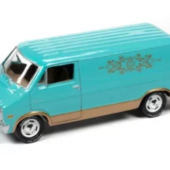 1976 Dodge Tradesman Van, Mint Green - Johnny Lightning JLSP167/24B - 1/64 Scale Diecast Car