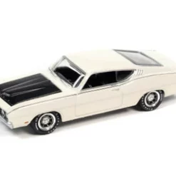 1969 Ford Torino Talladega, Wimbledon White - Johnny Lightning JLSP222 - 1/64 Scale Diecast Car