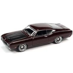1969 Ford Torino Talladega, Royal Maroon - Johnny Lightning JLSP222 - 1/64 Scale Diecast Car