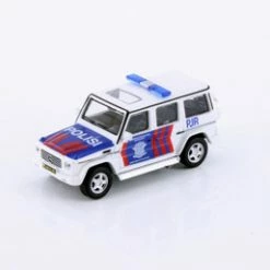 Mercedes-Benz G 55 AMG Polisi Traffic, White - Kyosho K07021H3W - 1/64 Scale Diecast Car