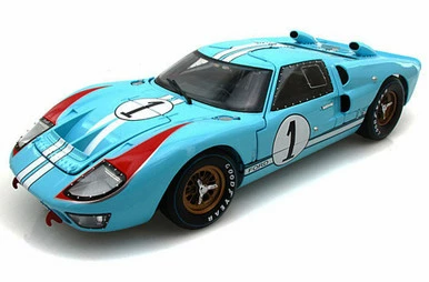 Shelby Collectibles 1966 Ford GT-40 MK II #1, Gulf Blue W/ White Stripes - Shelby SC411 - 1/18 Scale Diecast Car 3 Shelby Collectibles 1966 Ford GT-40 MK II #1, Gulf Blue W/ White Stripes - Shelby SC411 - 1/18 Scale Diecast Car