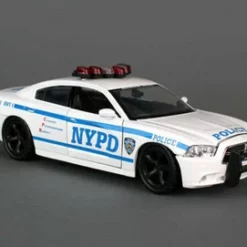 NYPD Dodge Charger, White - Daron NY71693 -1/24 Scale Model Toy Car