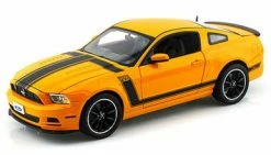2013 Ford Mustang Boss 302 Yellow 1/18 By Shelby Collectibles SC451