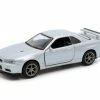 Nissan Skyline GT-R34 V Spec II, Silver - Showcasts TM012023 - 1/36 Scale Diecast Model Toy Car -Cars Sales tm012023 sho silver nissan skyline gt r34 v spec ii diecast toy car 1 50555.1665691152.386.513
